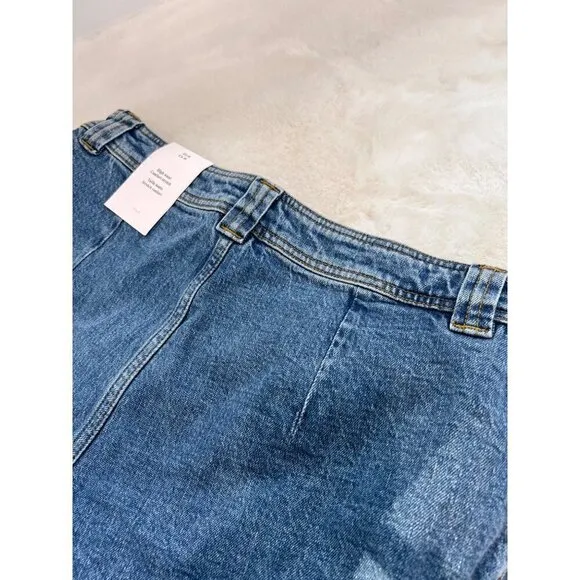 New &amp; OTHER STORIES Women's Size US 10 Denim shorts High Waist Comfort Stretch