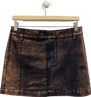 Next Black Denim Mini Skirt UK 12