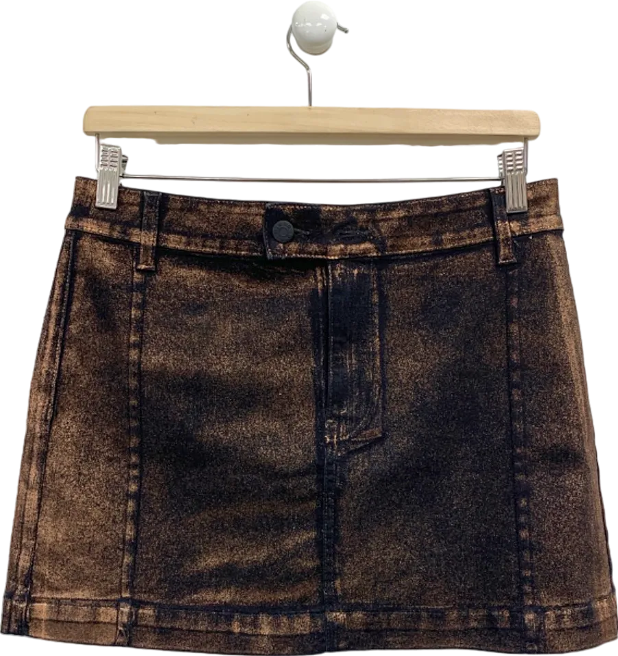 Next Black Denim Mini Skirt UK 12