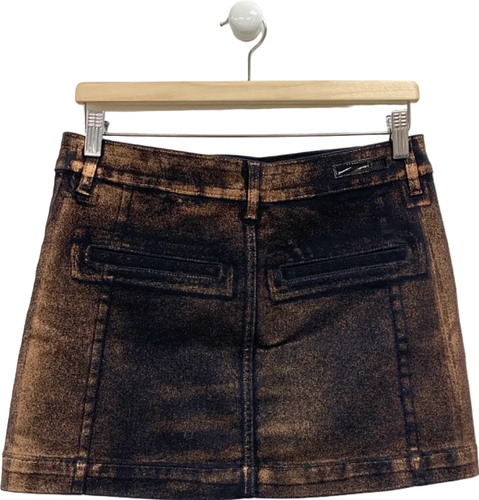 Next Black Denim Mini Skirt UK 12