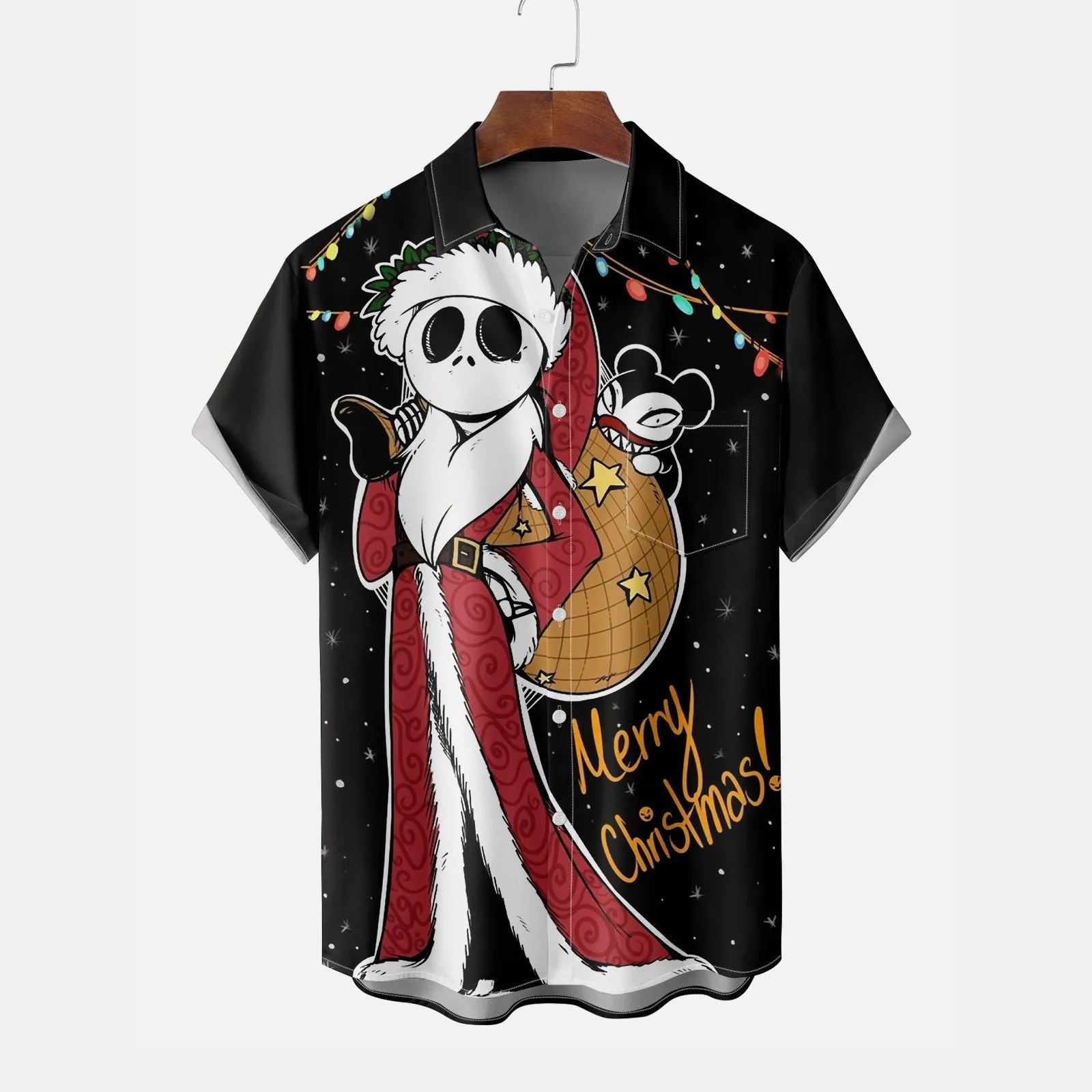 Nightmare Before Christmas Casual Short Sleeve Shirt