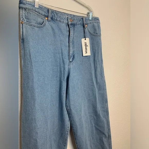 NWT NEW Wrangler Barrel 652 High Rise Blue Denim Jeans Womens Size 33 Casual