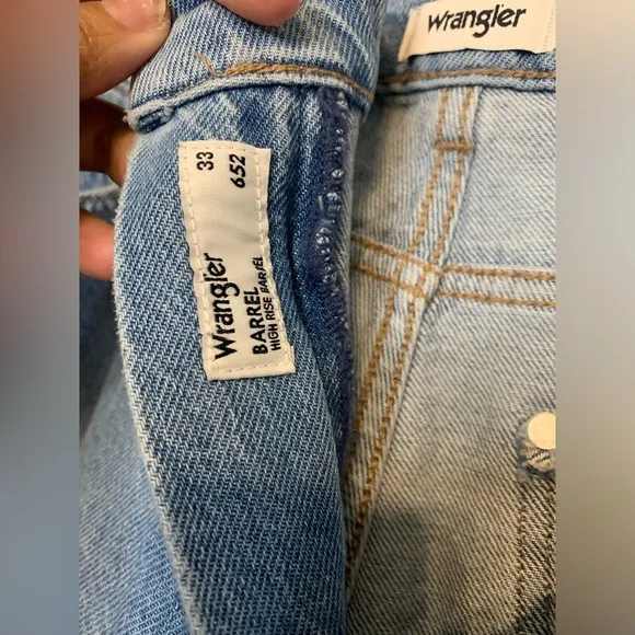 NWT NEW Wrangler Barrel 652 High Rise Blue Denim Jeans Womens Size 33 Casual