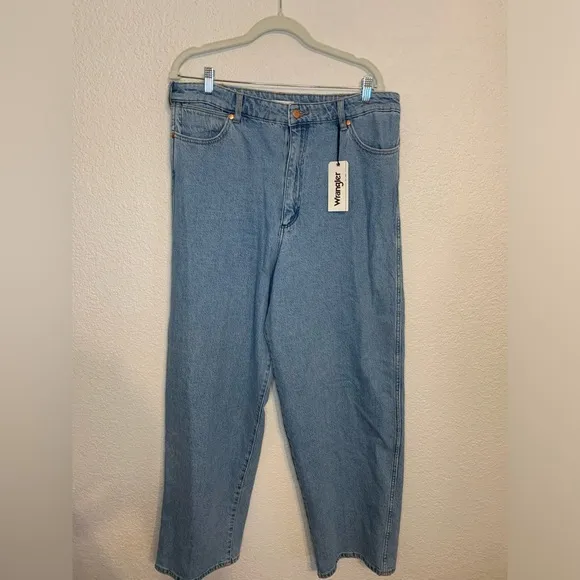 NWT NEW Wrangler Barrel 652 High Rise Blue Denim Jeans Womens Size 33 Casual