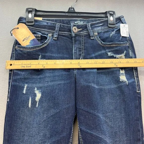 NWT Silver Jeans Co. Suki Capri Women's Jean Capri Size W28 L22.5 Mid Rise