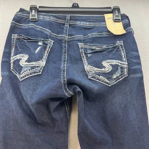 NWT Silver Jeans Co. Suki Capri Women's Jean Capri Size W28 L22.5 Mid Rise