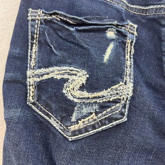 NWT Silver Jeans Co. Suki Capri Women's Jean Capri Size W28 L22.5 Mid Rise