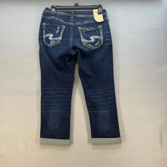 NWT Silver Jeans Co. Suki Capri Women's Jean Capri Size W28 L22.5 Mid Rise