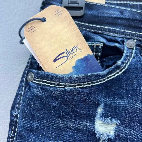 NWT Silver Jeans Co. Suki Capri Women's Jean Capri Size W28 L22.5 Mid Rise