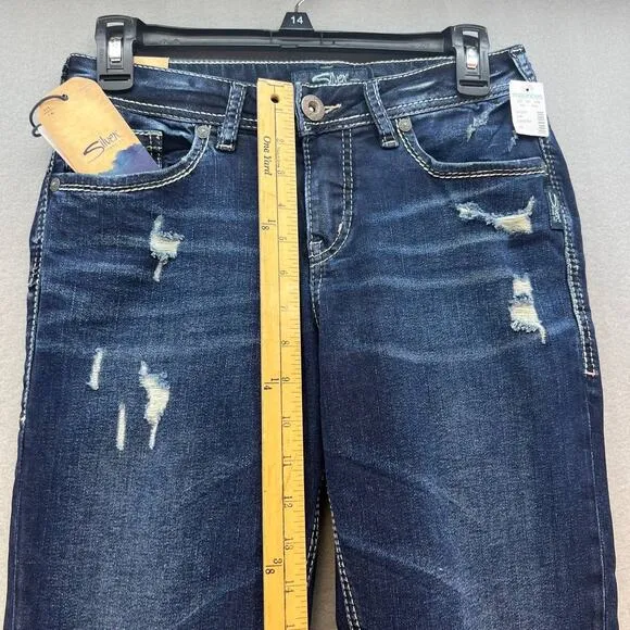 NWT Silver Jeans Co. Suki Capri Women's Jean Capri Size W28 L22.5 Mid Rise