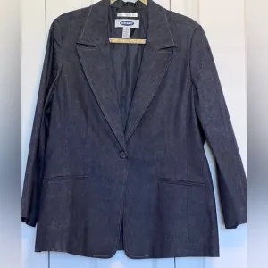Old Navy denim blazer with pockets