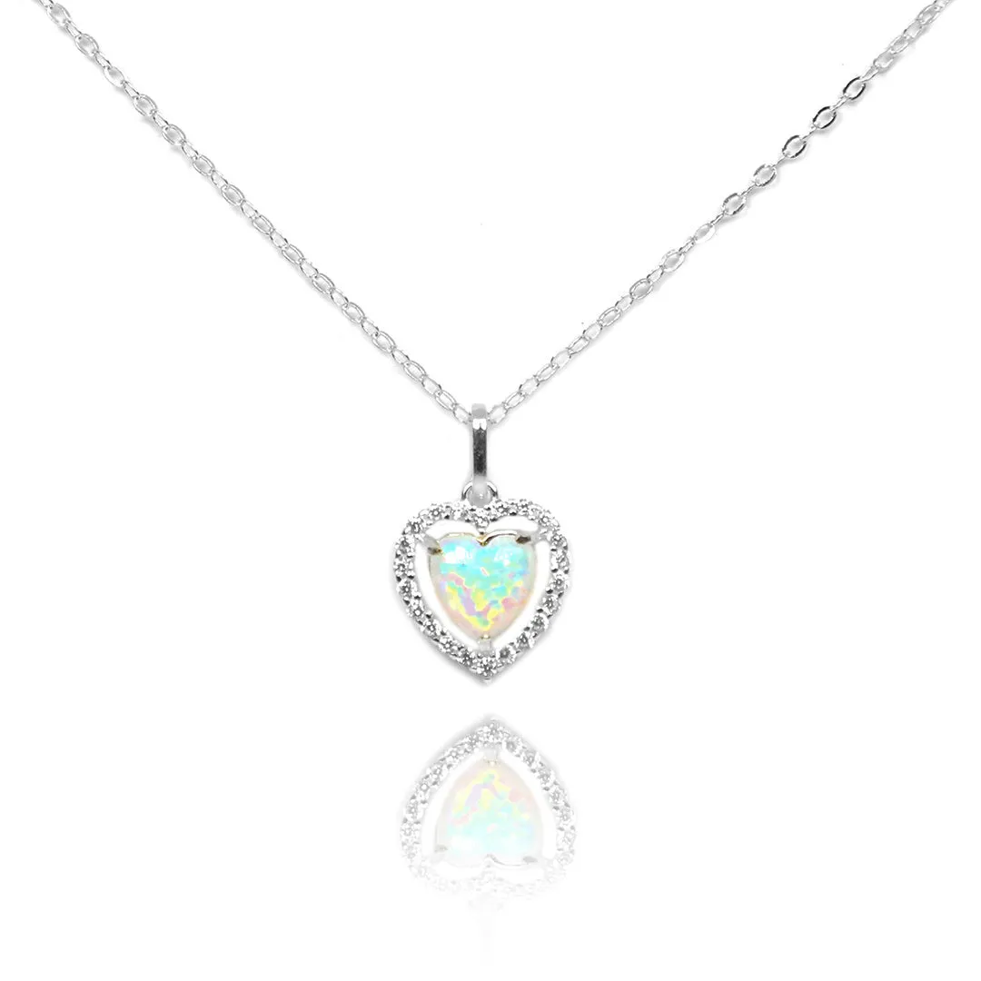 Opal Heart Necklace