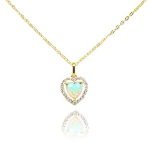 Opal Heart Necklace