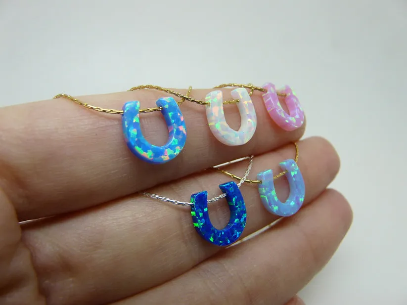 Opal Horseshoe Necklace – A Symbol of Luck