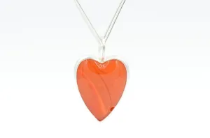 Orange Rosarita Heart Charm