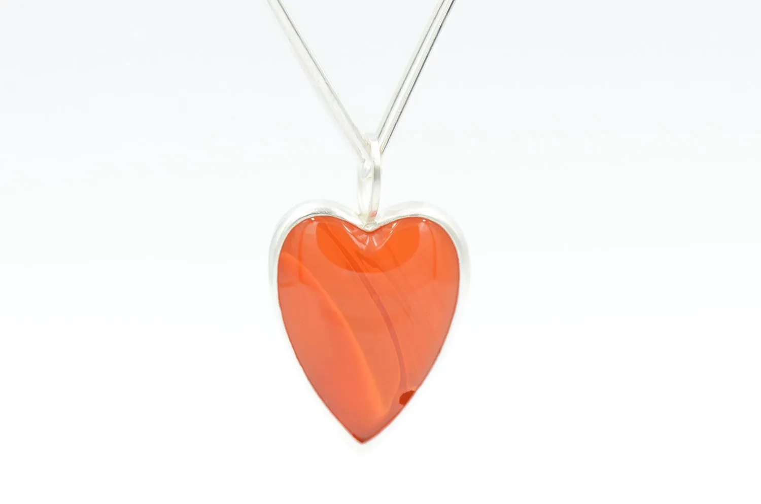 Orange Rosarita Heart Charm