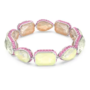 Orbita Bracelet, Mixed Cut Crystals, Multicolored, Rhodium Plated