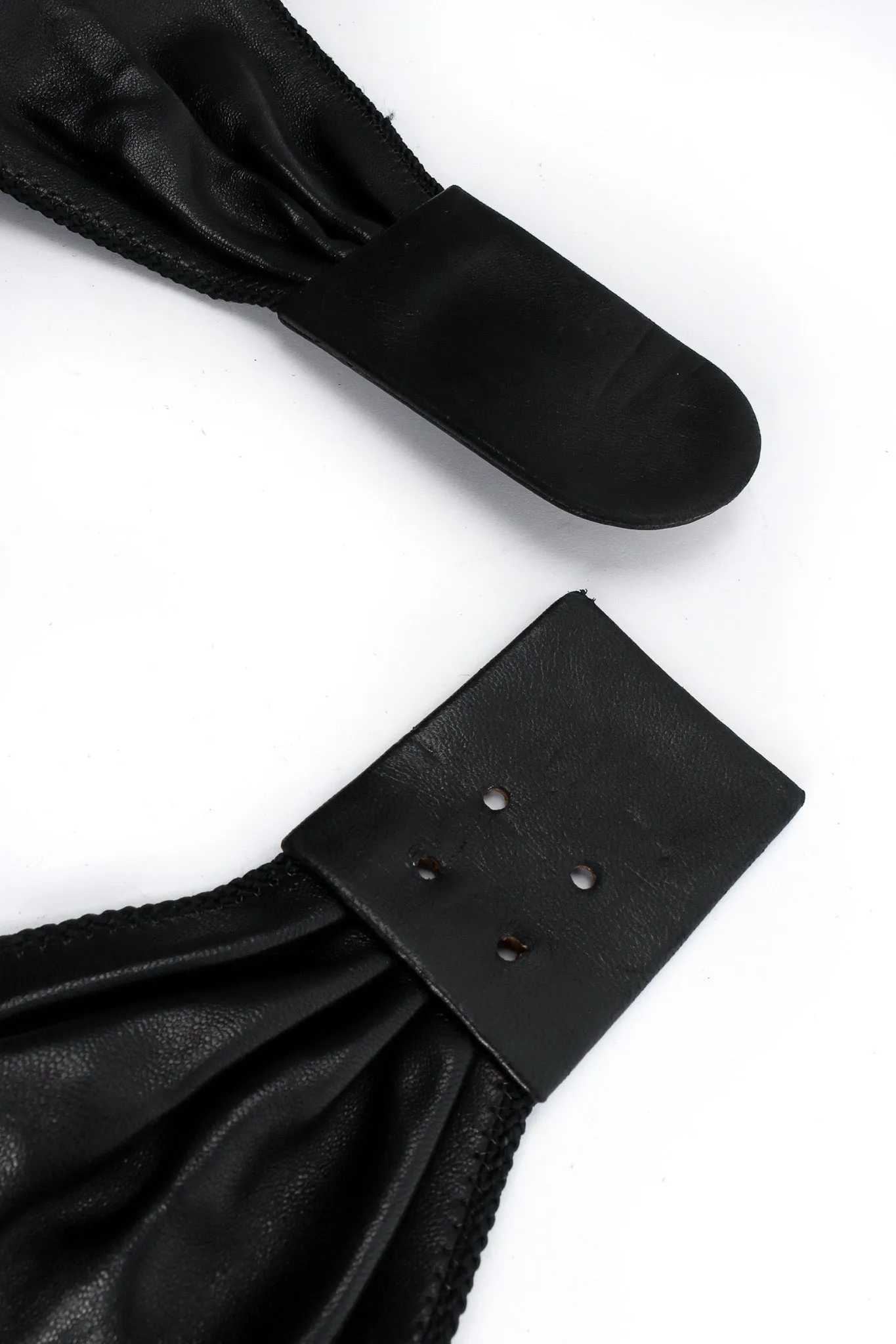 Oval Crystal Leather Sash Belt