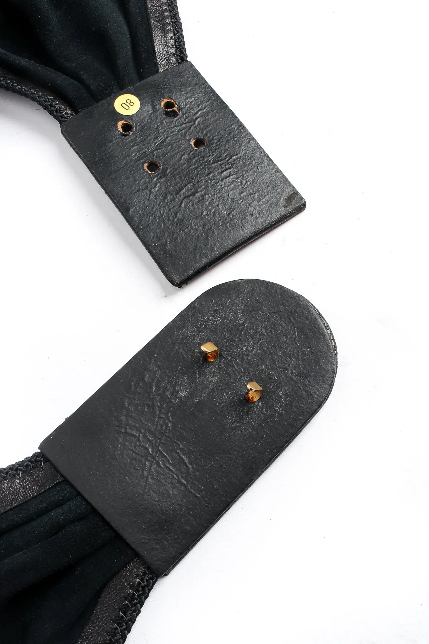 Oval Crystal Leather Sash Belt