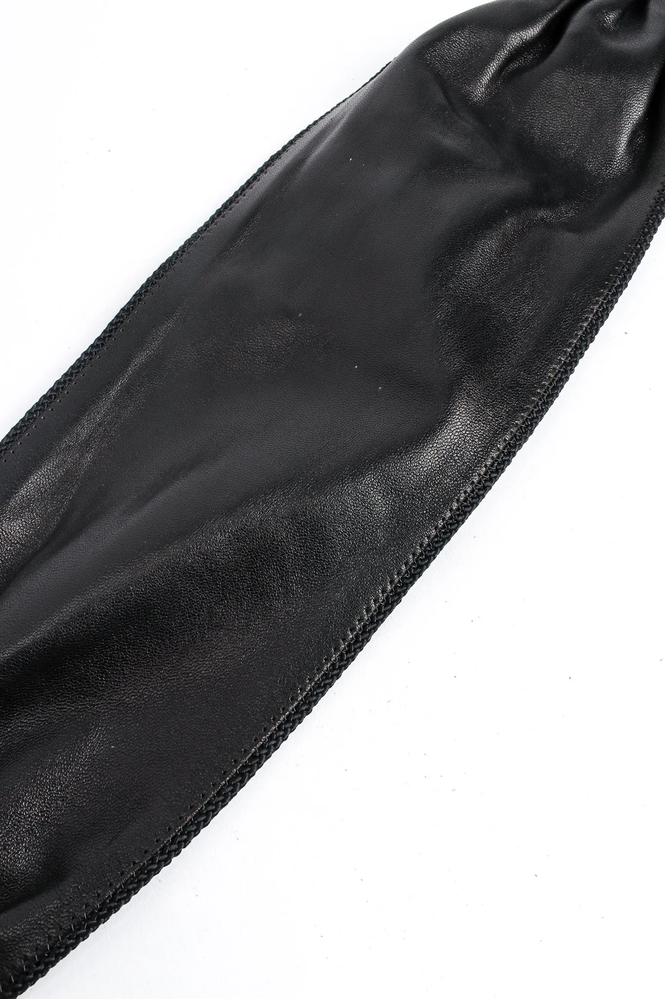 Oval Crystal Leather Sash Belt