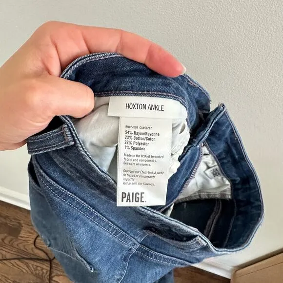 Paige Hoxton Ankle Jeans Vida Blue 26