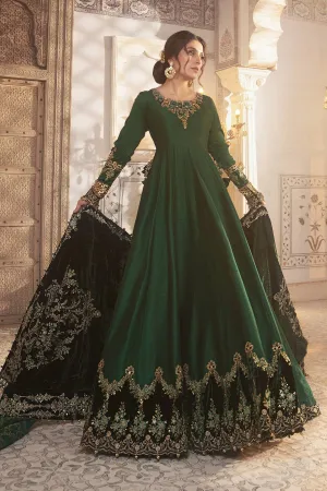 Pakistani Wedding Dress Long Frock With Velvet Shawl