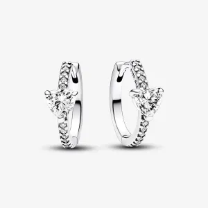 Pandora Sparkling Hearts Hoop Earrings