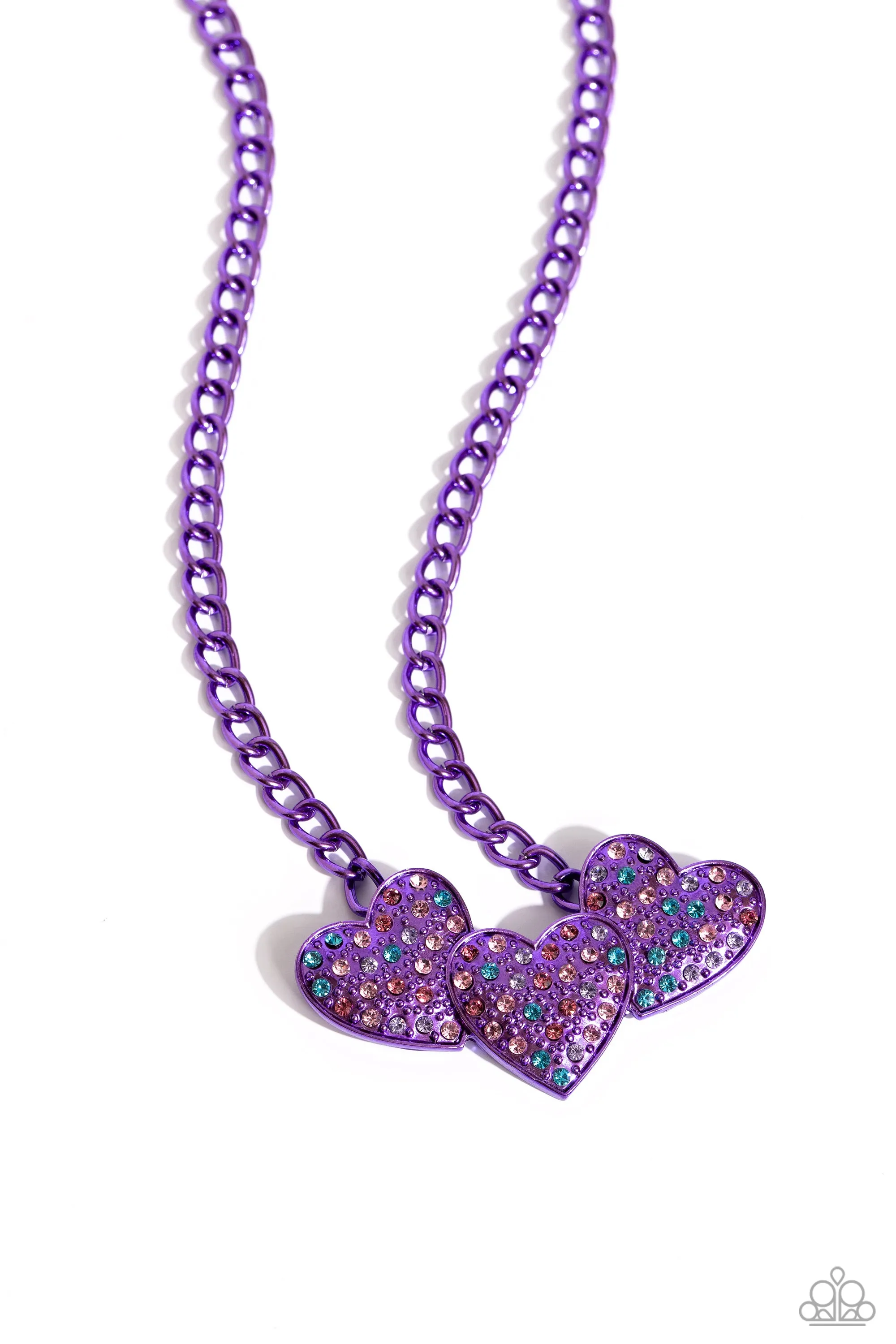 Paparazzi Low-Key Lovestruck Necklace Purple & Lovestruck Lineup Bracelet Purple