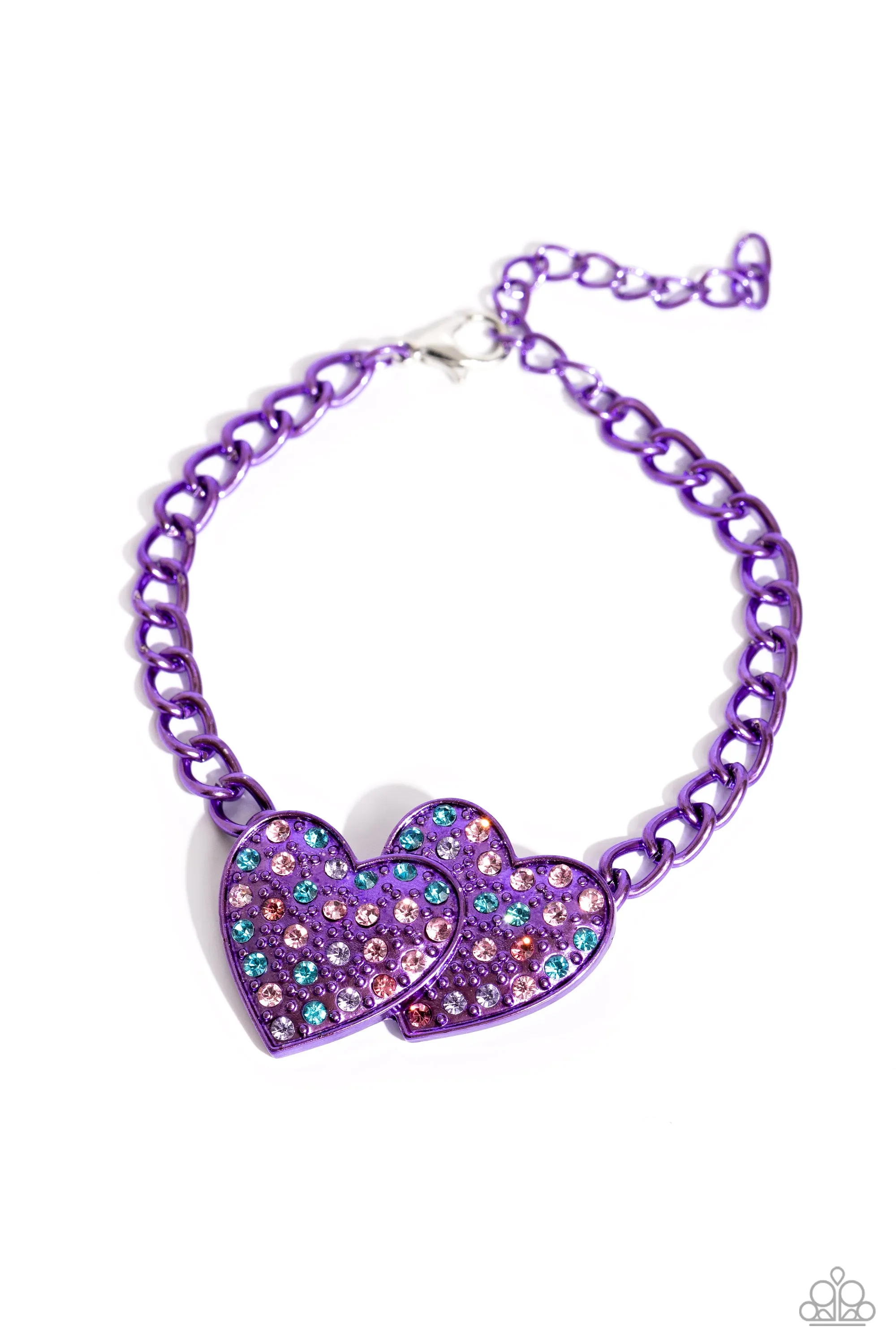 Paparazzi Low-Key Lovestruck Necklace Purple & Lovestruck Lineup Bracelet Purple