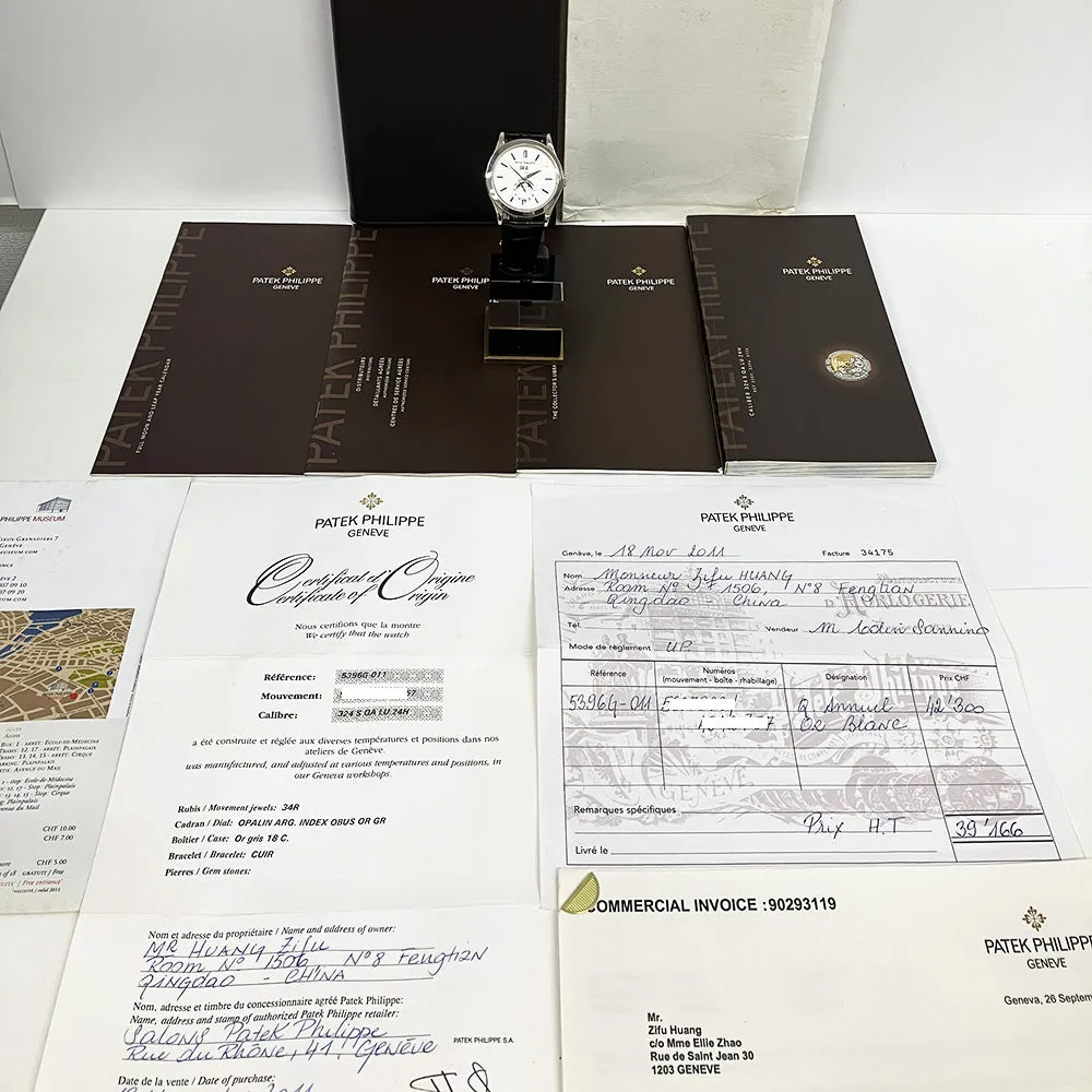 Patek Philippe Annual Calendar 5396G-011 Silver Dial Nov 2011