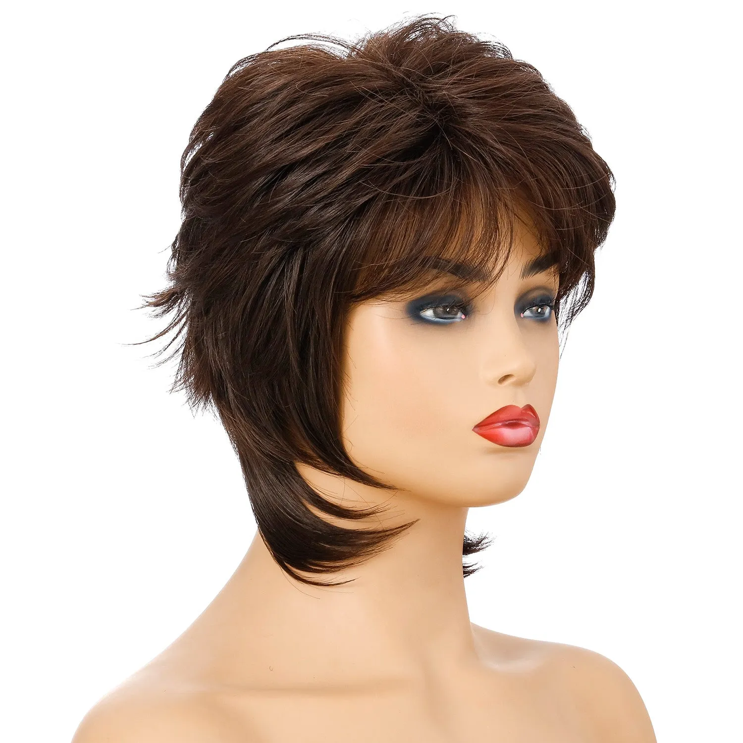Paula | Black Short Pixie Cut Wavy Synthetic Hair Wig