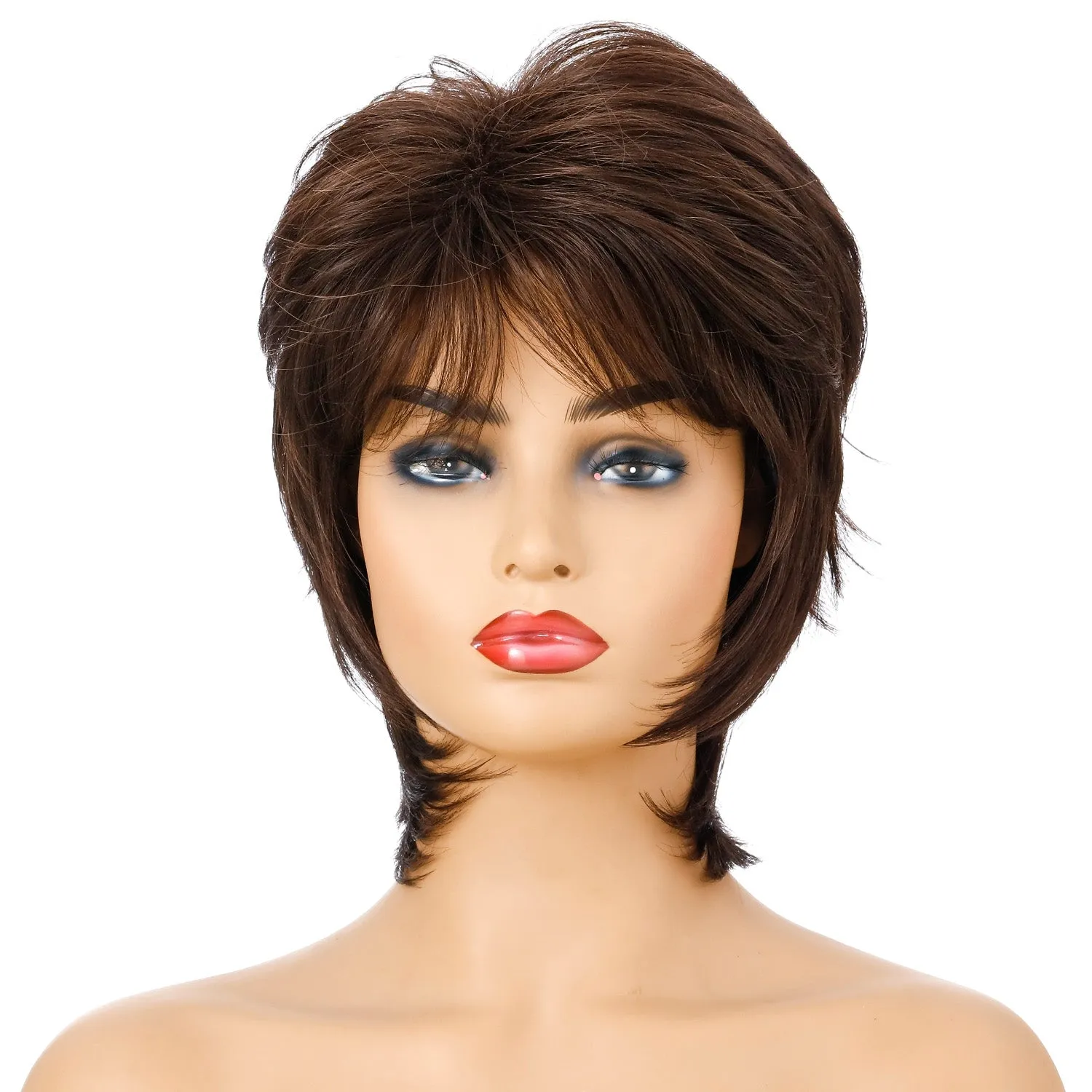 Paula | Black Short Pixie Cut Wavy Synthetic Hair Wig