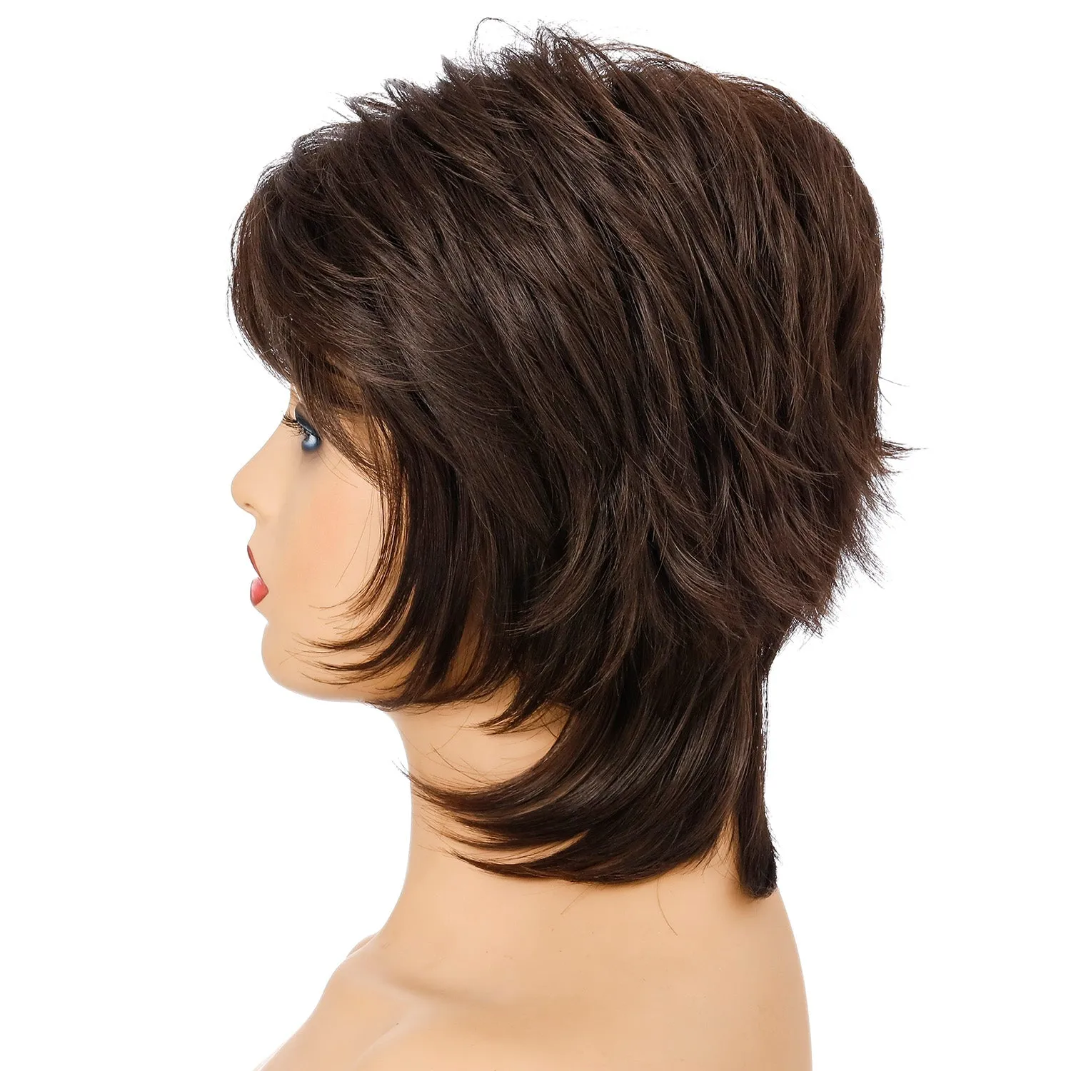 Paula | Black Short Pixie Cut Wavy Synthetic Hair Wig