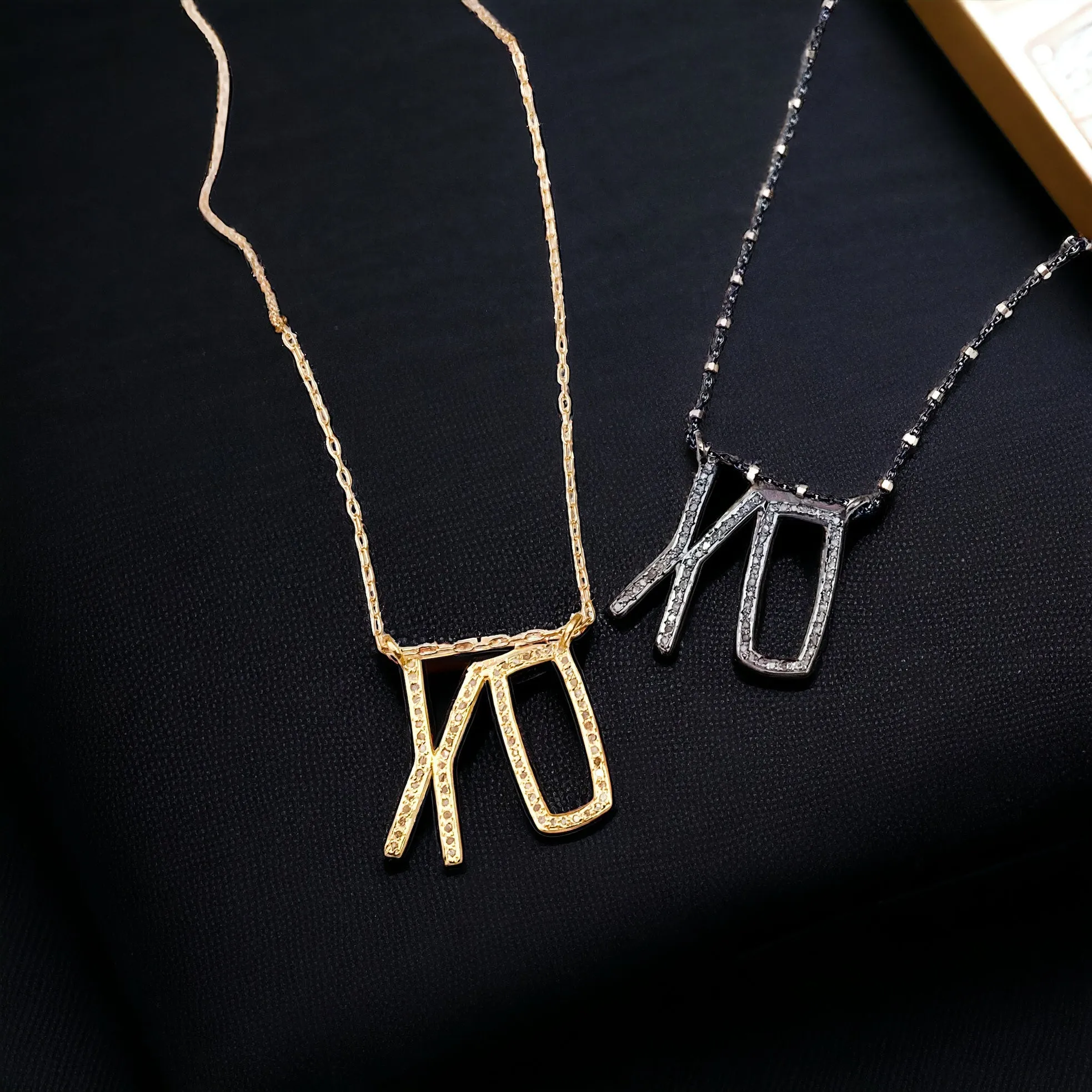 Pavé Diamond XO Necklace – Timeless Sparkle with Deep Meaning