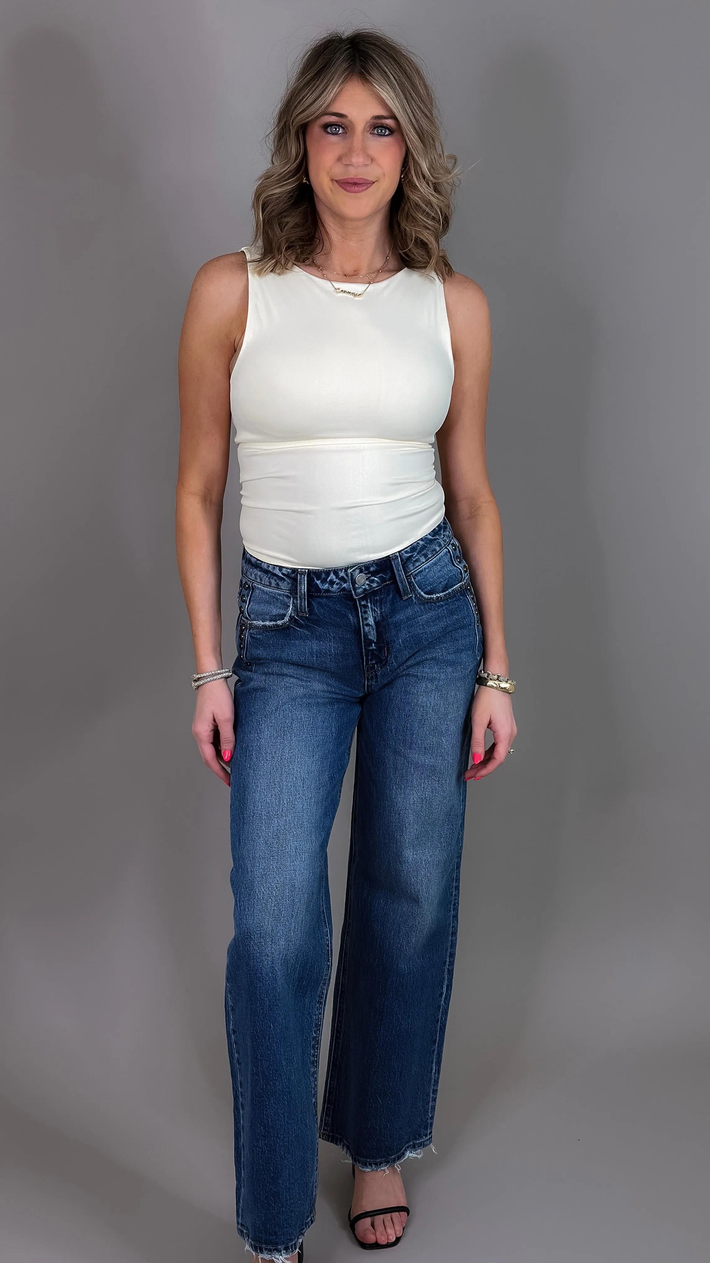 Perfect Place Studded Denim