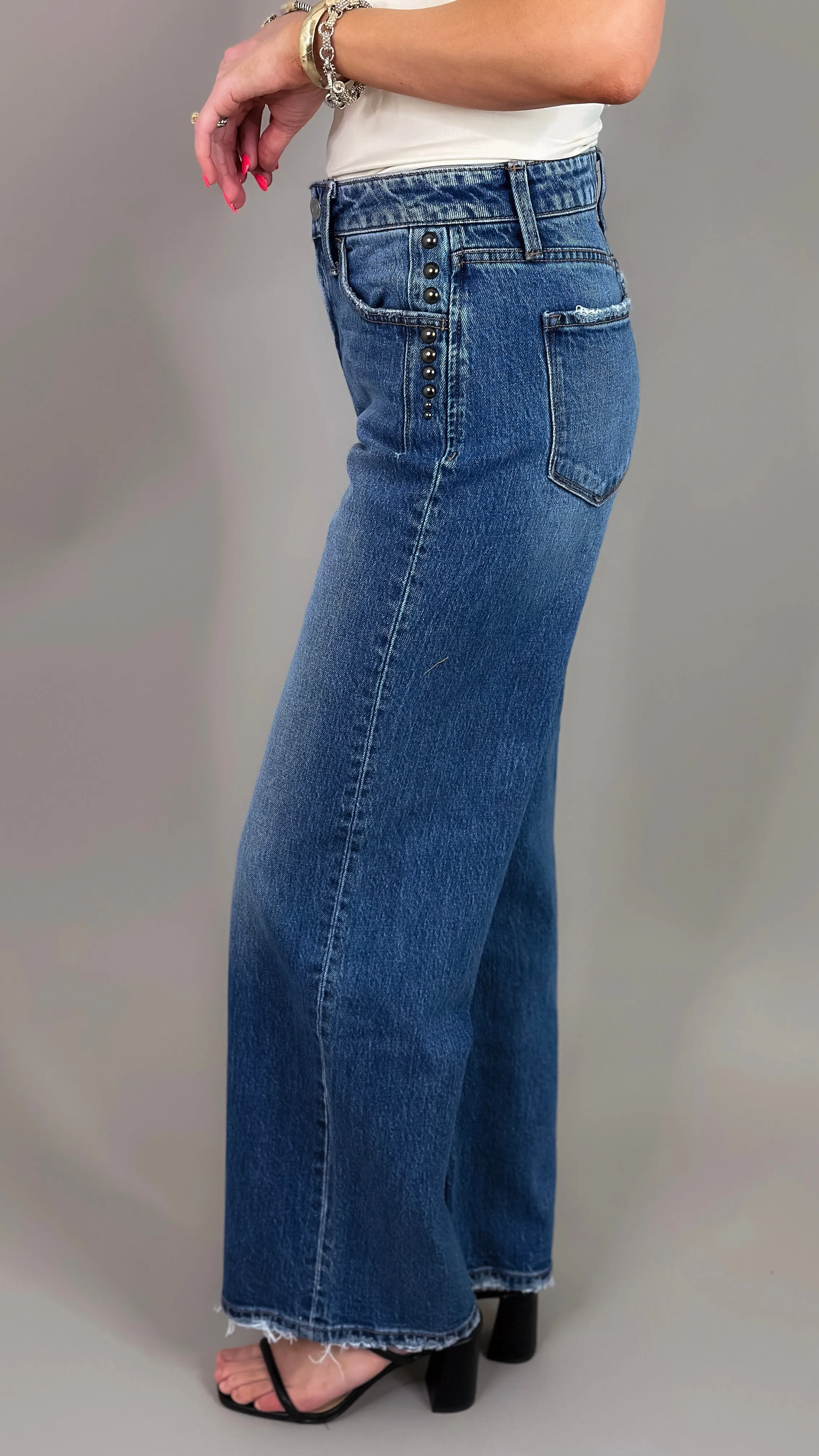 Perfect Place Studded Denim