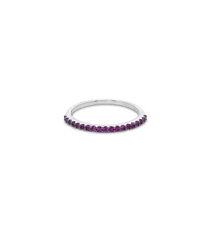 Pink Sapphire Stackable Band