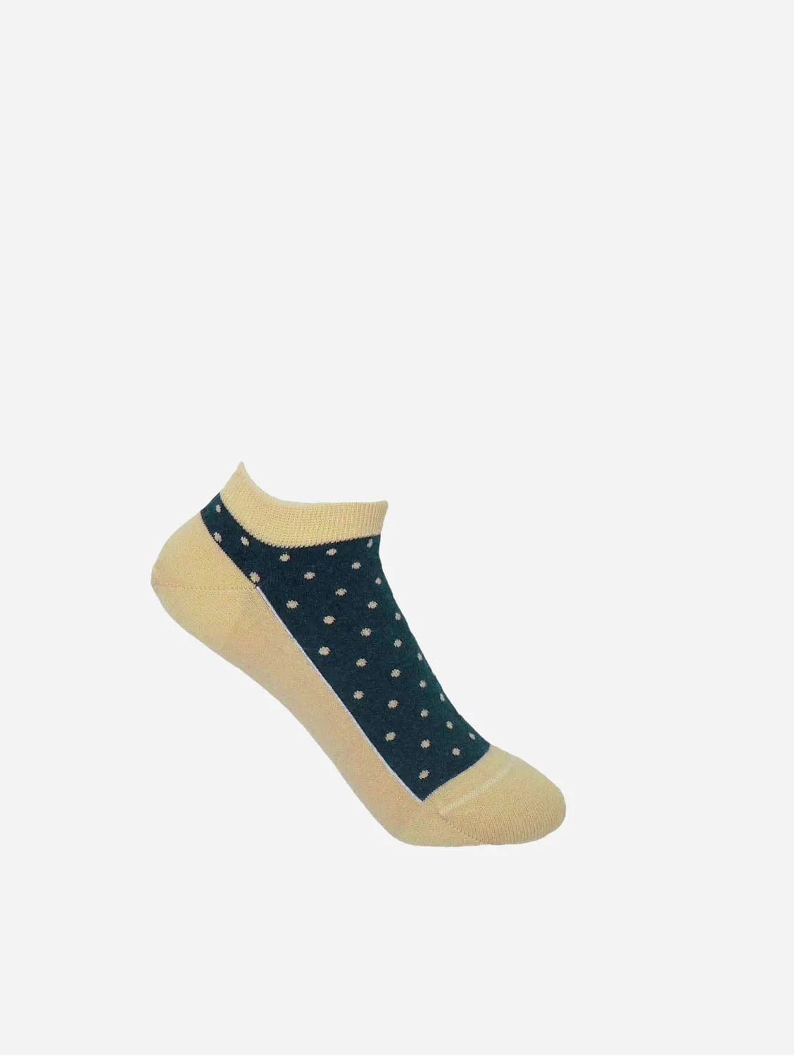 Polka Women's Organic Trainer Socks Bundle - Ocean & Beige