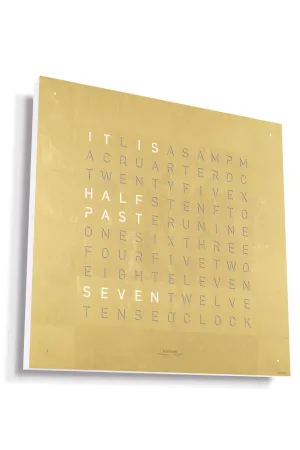 QLOCKTWO Creator's Edition Wall Clock with GOLD Stainless Steel Faceplate