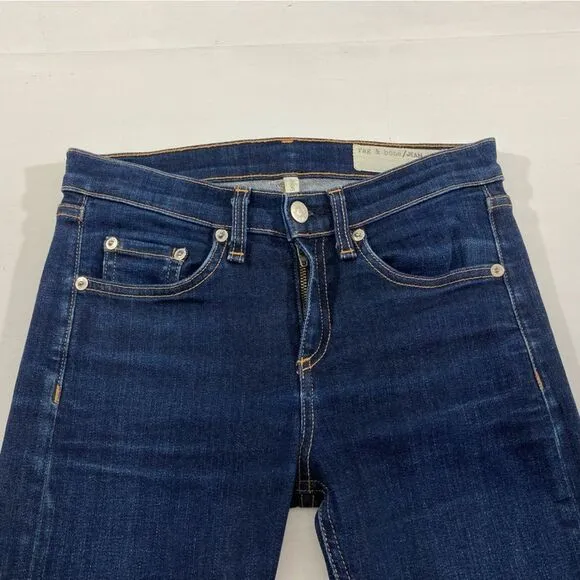 Rag &amp; Bone Jeans Women's 25 Blue Denim High Rise Skinny Heritage W1513k520