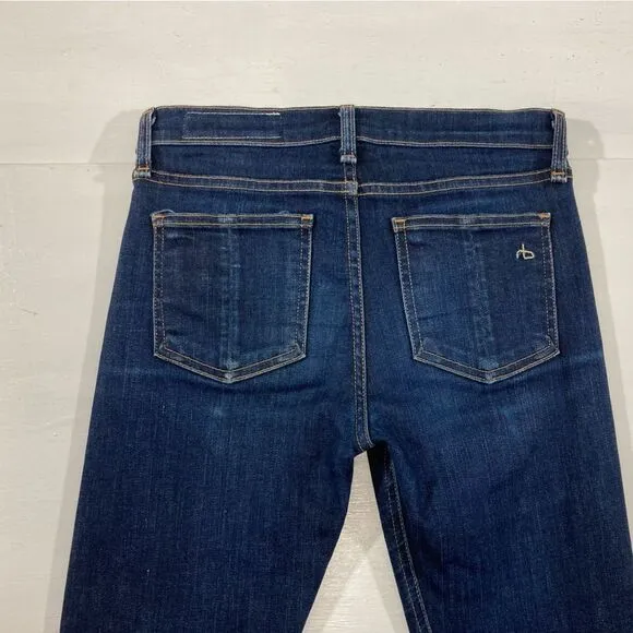 Rag &amp; Bone Jeans Women's 25 Blue Denim High Rise Skinny Heritage W1513k520