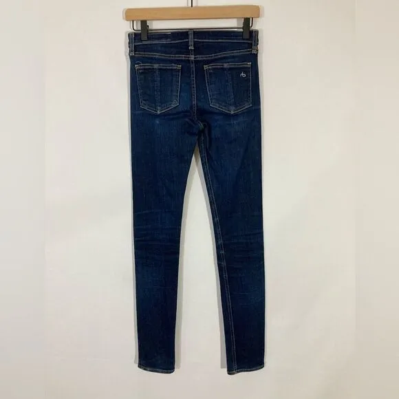 Rag &amp; Bone Jeans Women's 25 Blue Denim High Rise Skinny Heritage W1513k520