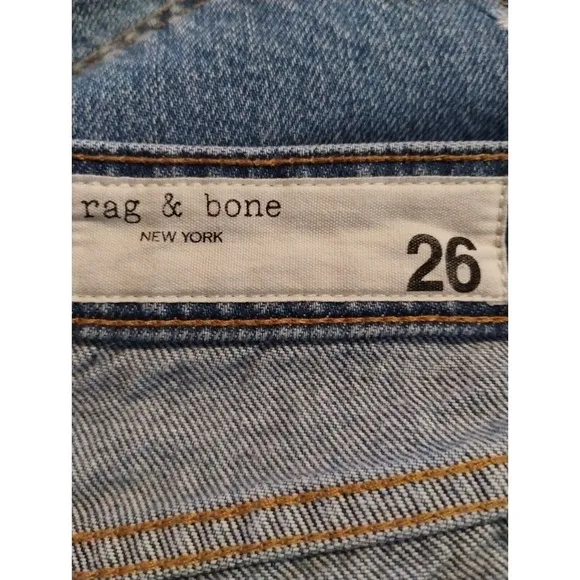 Rag &amp; Bone Women's Dre Low Rise Frayed Button-Fly Cut Off Denim Shorts Size 26