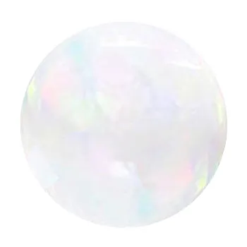 Rare Lab created Opal 5mm round fully drilled large ~1.2mm hole bead - White or Blue