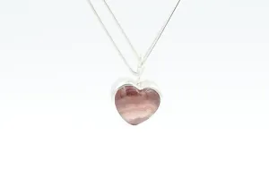 Rhodochrosite Heart Charm