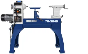 Rikon 30” x 40” VSR Wood Lathe with Sliding Bed 70-3040