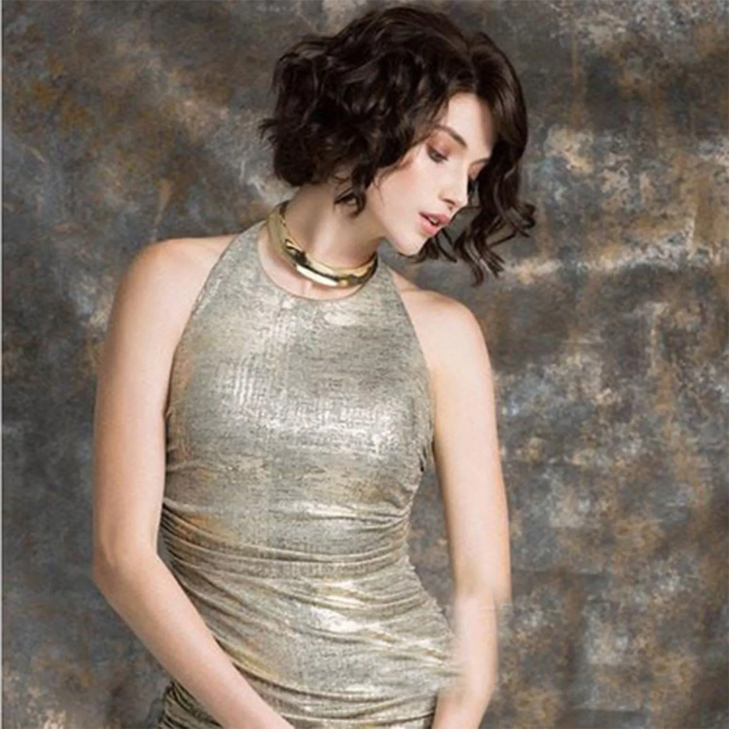 Rose | Black Short Pixie Cut Wavy Synthetic Hair Wig