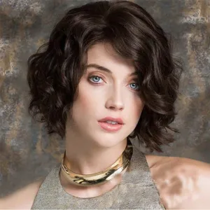 Rose | Black Short Pixie Cut Wavy Synthetic Hair Wig