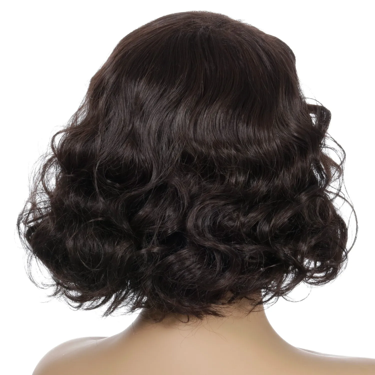 Rose | Black Short Pixie Cut Wavy Synthetic Hair Wig