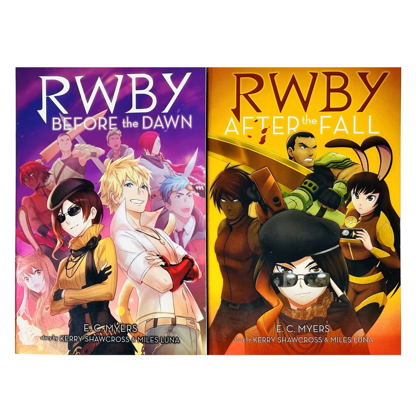 RWBY Series 2 Books Collection Set by E. C. Myers (After the Fall, Before Dawn)